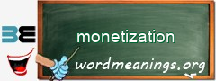 WordMeaning blackboard for monetization